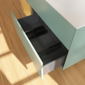 Тумба под раковину Villeroy & Boch Finion 120х50,1 см с подсветкой МДФ оливковый матовый лак/стекло белое матовое FA41HFGM