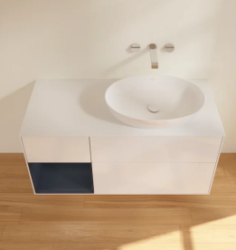 Тумба под раковину Villeroy & Boch Finion 120х50,1 см с подсветкой МДФ глянцевый белый лак/стекло белое матовое FA41HGGF