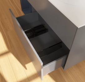 Тумба под раковину Villeroy & Boch Finion 120х50,1 см с подсветкой МДФ антрацит матовый лак/стекло белое матовое FA41HGGK