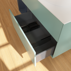 Тумба под раковину Villeroy & Boch Finion 120х50,1 см с подсветкой МДФ оливковый матовый лак/стекло белое матовое FA41HGGM