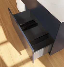 Тумба под раковину Villeroy & Boch Finion 120х50,1 см с подсветкой МДФ темно-синий матовый лак/стекло белое матовое FA41MTHG