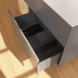 Тумба под раковину Villeroy & Boch Finion 120х50,1 см с подсветкой МДФ антрацит матовый лак/стекло белое матовое FA41PCGK