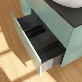 Тумба под раковину Villeroy & Boch Finion 120х50,1 см с подсветкой МДФ оливковый матовый лак/стекло черное матовое FA42GMGM