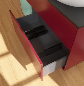 Тумба под раковину Villeroy & Boch Finion 120х50,1 см с подсветкой МДФ пион матовый лак/стекло черное матовое FA42GMHB