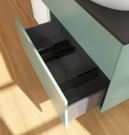 Тумба под раковину Villeroy & Boch Finion 120х50,1 см с подсветкой МДФ оливковый матовый лак/стекло черное матовое FA42MTGM