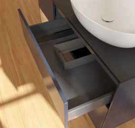 Тумба под раковину Villeroy & Boch Finion 120х50,1 см с подсветкой МДФ темно-синий матовый лак/стекло черное матовое FA42PCHG