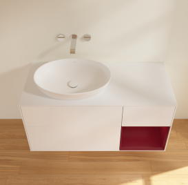 Тумба под раковину Villeroy & Boch Finion 120х50,1 см с подсветкой МДФ белый матовый лак/стекло белое матовое FA51HBMT