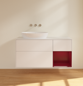 Тумба под раковину Villeroy & Boch Finion 120х50,1 см с подсветкой МДФ белый матовый лак/стекло белое матовое FA51HBMT