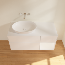 Тумба под раковину Villeroy & Boch Finion 120х50,1 см с подсветкой МДФ белый матовый лак/стекло белое матовое FA51MTMT