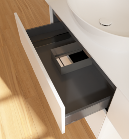 Тумба під раковину Villeroy & Boch Finion 120х50,1 см із підсвічуванням МДФ білий матовий лак/скло біле матове FA51MTMT