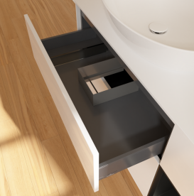 Тумба под раковину Villeroy & Boch Finion 120х50,1 см с подсветкой МДФ глянцевый белый лак/стекло белое матовое FA51PDGF