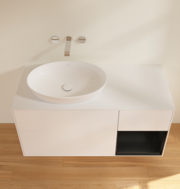 Тумба под раковину Villeroy & Boch Finion 120х50,1 см с подсветкой МДФ белый матовый лак/стекло белое матовое FA51PDMT