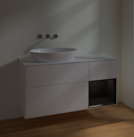 Тумба под раковину Villeroy & Boch Finion 120х50,1 см с подсветкой МДФ белый матовый лак/стекло белое матовое FA51PDMT