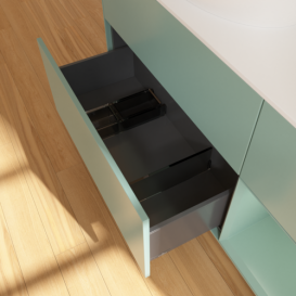 Тумба под раковину Villeroy & Boch Finion 120х50,1 см с подсветкой МДФ оливковый матовый лак/стекло белое матовое FA51GMGM