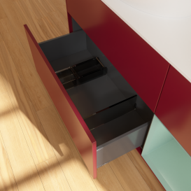 Тумба под раковину Villeroy & Boch Finion 120х50,1 см с подсветкой МДФ пион матовый лак/стекло белое матовое FA51GMHB