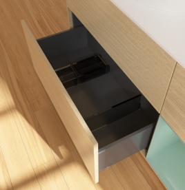 Тумба под раковину Villeroy & Boch Finion 120х50,1 см с подсветкой МДФ шпон дуба/стекло белое матовое FA51GMPC