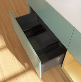 Тумба под раковину Villeroy & Boch Finion 120х50,1 см с подсветкой МДФ оливковый матовый лак/стекло белое матовое FA51HFGM