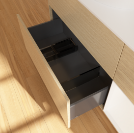 Тумба под раковину Villeroy & Boch Finion 120х50,1 см с подсветкой МДФ шпон дуба/стекло белое матовое FA51MTPC