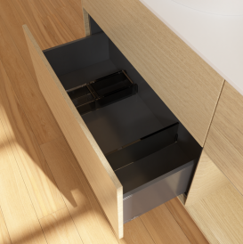 Тумба под раковину Villeroy & Boch Finion 120х50,1 см с подсветкой МДФ шпон дуба/стекло белое матовое FA51PCPC