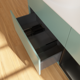 Тумба под раковину Villeroy & Boch Finion 120х50,1 см с подсветкой МДФ оливковый матовый лак/стекло белое матовое FA51PDGM