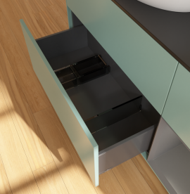 Тумба под раковину Villeroy & Boch Finion 120х50,1 см с подсветкой МДФ оливковый матовый лак/стекло черное матовое FA52GKGM