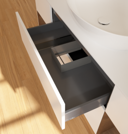 Тумба под раковину Villeroy & Boch Finion 160х50,1 см с подсветкой МДФ белый матовый лак/стекло белое матовое FD01GNMT