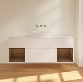 Тумба под раковину Villeroy & Boch Finion 160х50,1 см с подсветкой МДФ белый матовый лак/стекло белое матовое FD01GNMT