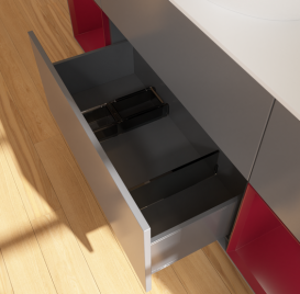 Тумба под раковину Villeroy & Boch Finion 160х50,1 см с подсветкой МДФ антрацит матовый лак/стекло белое матовое FD01HBGK