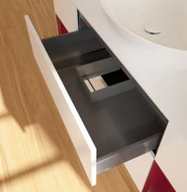 Тумба под раковину Villeroy & Boch Finion 160х50,1 см с подсветкой МДФ белый матовый лак/стекло белое матовое FD01HBMT