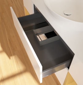 Тумба под раковину Villeroy & Boch Finion 160х50,1 см с подсветкой МДФ белый матовый лак/стекло белое матовое FD01HFMT