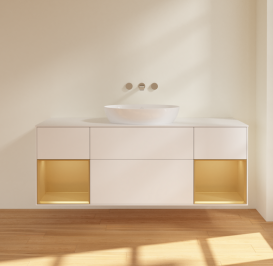 Тумба под раковину Villeroy & Boch Finion 160х50,1 см с подсветкой МДФ белый матовый лак/стекло белое матовое FD01HFMT