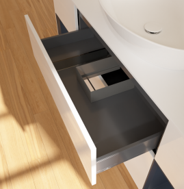 Тумба под раковину Villeroy & Boch Finion 160х50,1 см с подсветкой МДФ глянцевый белый лак/стекло белое матовое FD01HGGF