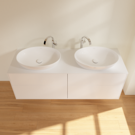 Тумба под раковину Villeroy & Boch Finion 160х50,1 см МДФ белый матовый лак/стекло белое матовое F96100MT