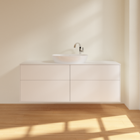 Тумба под раковину Villeroy & Boch Finion 160х50,1 см МДФ белый матовый лак/стекло белое матовое F97100MT