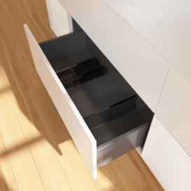 Тумба под раковину Villeroy & Boch Finion 160х50,1 см с подсветкой МДФ белый матовый лак/стекло белое матовое F981GFMT