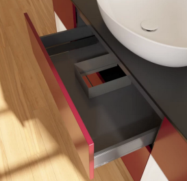 Тумба под раковину Villeroy & Boch Finion 160х50,1 см с подсветкой МДФ пион матовый лак/стекло черное матовое F982GFHB