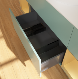 Тумба под раковину Villeroy & Boch Finion 160х50,1 см с подсветкой МДФ оливковый матовый лак/стекло белое матовое F981HFGM