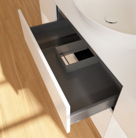 Тумба под раковину Villeroy & Boch Finion 160х50,1 см с подсветкой МДФ белый матовый лак/стекло белое матовое G981GFMT