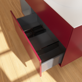 Тумба под раковину Villeroy & Boch Finion 120х50,1 см с подсветкой МДФ пион матовый лак/стекло белое матовое GA41GKHB