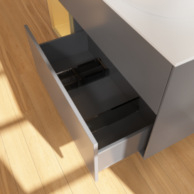 Тумба под раковину Villeroy & Boch Finion 120х50,1 см с подсветкой МДФ антрацит матовый лак/стекло белое матовое GA41HFGK