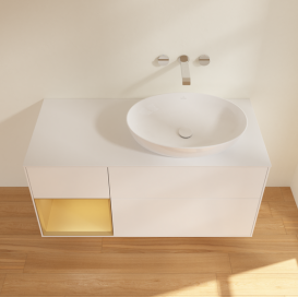 Тумба под раковину Villeroy & Boch Finion 120х50,1 см с подсветкой МДФ белый матовый лак/стекло белое матовое GA41HFMT