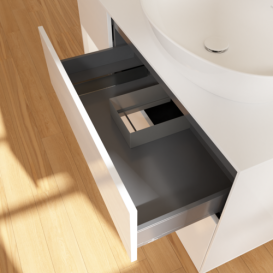 Тумба под раковину Villeroy & Boch Finion 120х50,1 см с подсветкой МДФ глянцевый белый лак/стекло белое матовое GA41MTGF