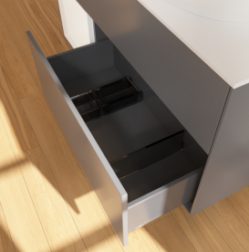 Тумба под раковину Villeroy & Boch Finion 120х50,1 см с подсветкой МДФ антрацит матовый лак/стекло белое матовое GA41MTGK