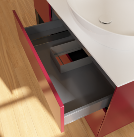 Тумба под раковину Villeroy & Boch Finion 120х50,1 см с подсветкой МДФ пион матовый лак/стекло белое матовое GA41PDHB