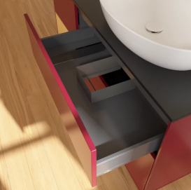 Тумба под раковину Villeroy & Boch Finion 120х50,1 см с подсветкой МДФ пион матовый лак/стекло черное матовое GA42HFHB