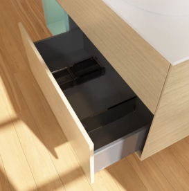 Тумба под раковину Villeroy & Boch Finion 120х50,1 см с подсветкой МДФ шпон дуба/стекло белое матовое GA41GMPC