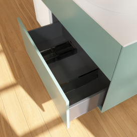 Тумба под раковину Villeroy & Boch Finion 120х50,1 см с подсветкой МДФ оливковый матовый лак/стекло белое матовое GA41MTGM