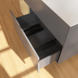 Тумба под раковину Villeroy & Boch Finion 120х50,1 см с подсветкой МДФ антрацит матовый лак/стекло белое матовое GA41PCGK