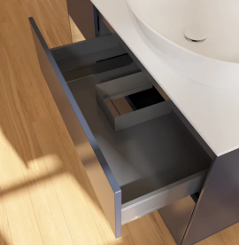 Тумба под раковину Villeroy & Boch Finion 120х50,1 см с подсветкой МДФ темно-синий матовый лак/стекло белое матовое GA41PCHG