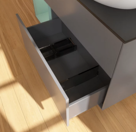 Тумба под раковину Villeroy & Boch Finion 120х50,1 см с подсветкой МДФ антрацит матовый лак/стекло черное матовое GA42GMGK